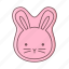 wooden, pink, bunny, rabbit, cute, pacifier chain 