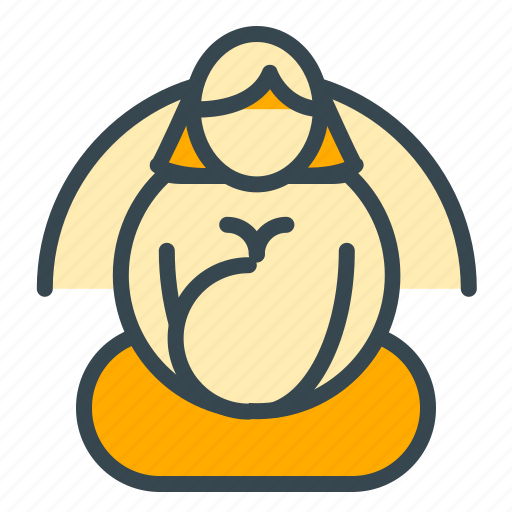 Baby, breast, care, feed, meditation icon - Download on Iconfinder