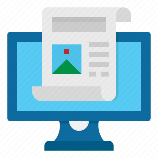 Computer, education, elearning, journal, monitor icon - Download on Iconfinder