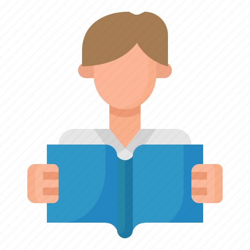 Avatar, book, man, reading, student icon - Download on Iconfinder