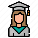 avatar, girl, graduate, student, woman