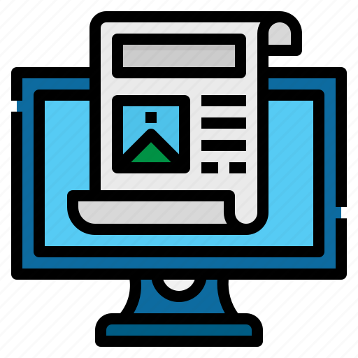 Computer, education, elearning, journal, monitor icon - Download on Iconfinder
