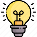 light bulb, idea, knowledge, study
