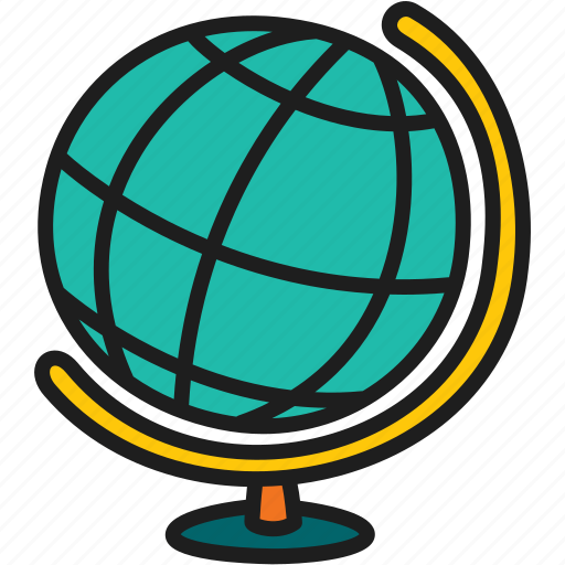 Education, globe model, global, map, globe, earth, world icon - Download on Iconfinder