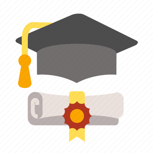 Diploma, education, graduate, graduation, hat, degree, certificate icon - Download on Iconfinder