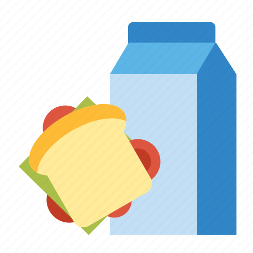 Breakfast, food, meal, milk, nutrition, sandwich, healthy icon - Download on Iconfinder
