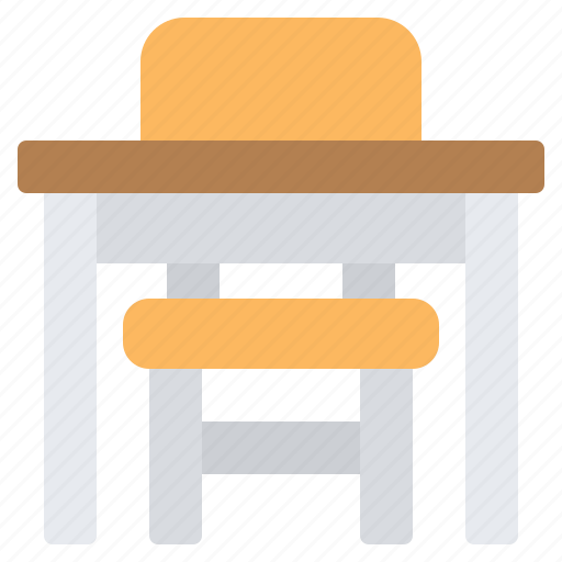 Desk, class, classroom, school, chair, table, education icon - Download on Iconfinder