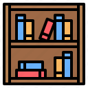 library, bookshelf, bookcase, book, storage, education, school