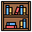 library, bookshelf, bookcase, book, storage, education, school 