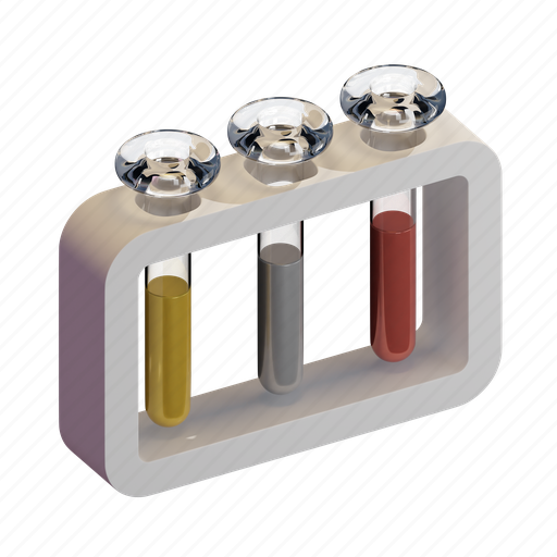 Test, tube, science, chemistry, laboratory, research, chemical 3D illustration - Download on Iconfinder