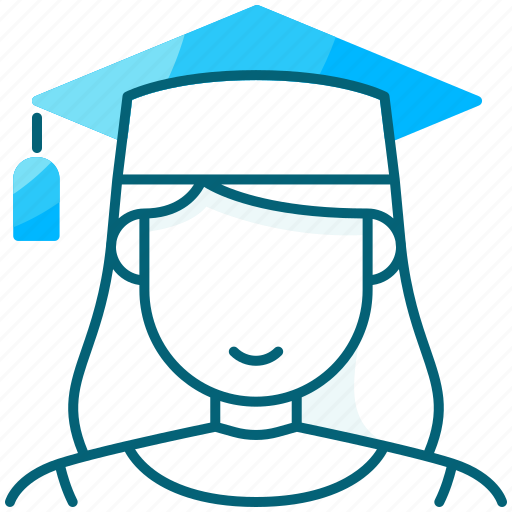 Girl, student, graduation, female, avatar icon - Download on Iconfinder
