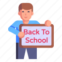 student, pupil, school boy, back to school, student avatar
