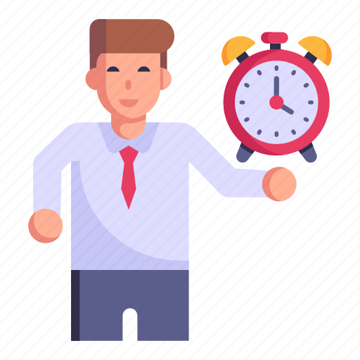 Punctual student, school time, punctuality, alarm clock, on time icon - Download on Iconfinder