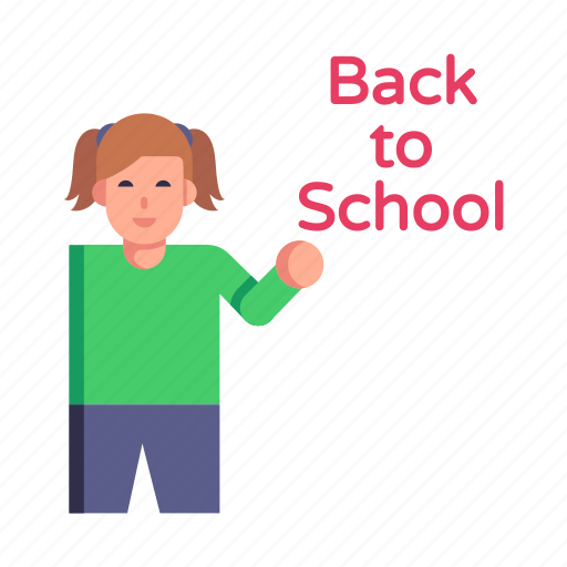 School girl, student, pupil, back to school, student avatar icon - Download on Iconfinder