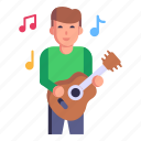guitar player, music learning, acoustic, guitarist, musical instrument