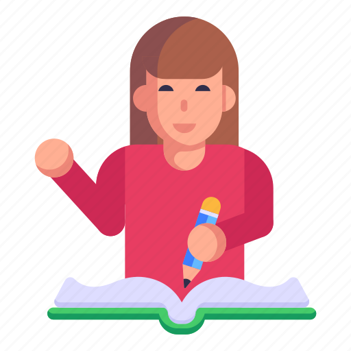 Student writing, exam, student, school test, examination icon - Download on Iconfinder
