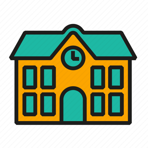 Education, school, college, university, highschool, learning, building icon - Download on Iconfinder