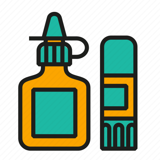 Glue stick, glue, glue tube, adhesive, stationery, bottle, liquid glue icon - Download on Iconfinder