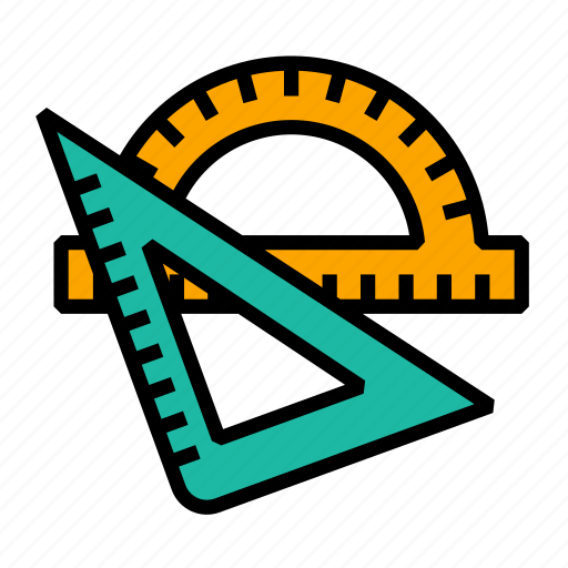 Education, geometry, measuring, ruler, shape, measure, triangle icon - Download on Iconfinder