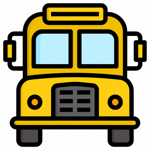 School, bus, transportation, education, study, back to school icon - Download on Iconfinder