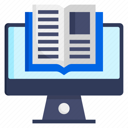Online, education, book, computer, open, ebook, school icon - Download on Iconfinder