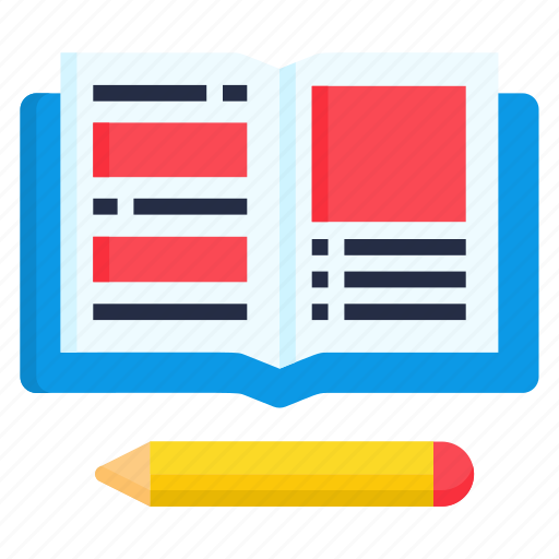 Open, book, pencil, paper, education, school, study icon - Download on Iconfinder