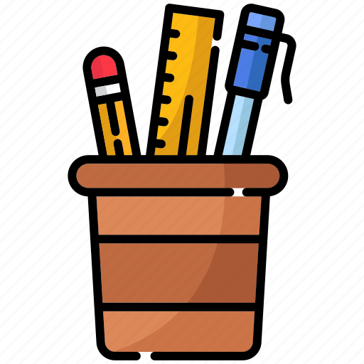 Pencil stand, stationery, pencil rack, sketching, sketching-tool, pencil-case icon - Download on Iconfinder