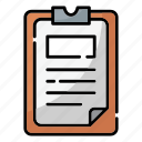 clipboard, document, list, paper, file, notes