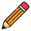 pencil, write, writing, edit, tool 
