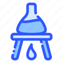 chemistry, laboratory, glass, flask, flame
