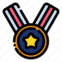 badge, gold, medal, award, achievement