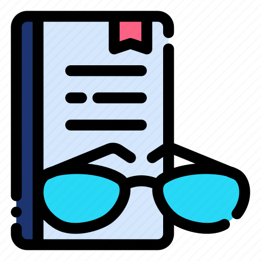 Eyeglass, spectacles, book, reading, lens icon - Download on Iconfinder