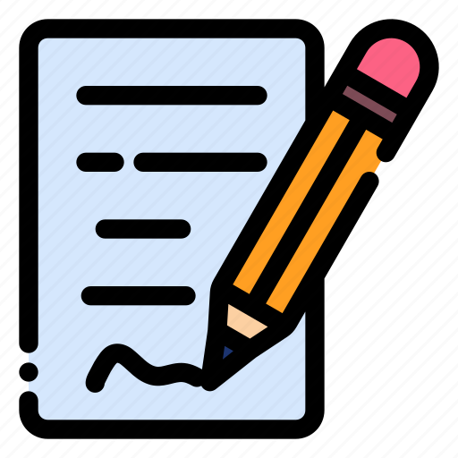 Writing, document, paper, pencil, signature icon - Download on Iconfinder
