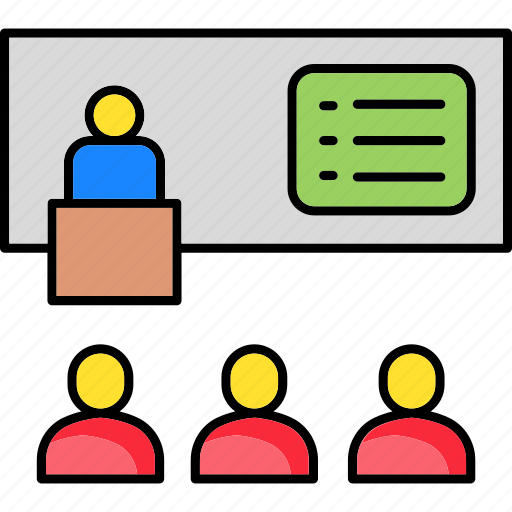 Classroom lecture hall, lecture, orator, speech, classroom icon - Download on Iconfinder