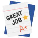 great job, test, education, good, marks, study, sticker