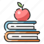 apple, book, education, intelligence, knowledge, think, wisdom 