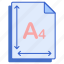 a4, papers, documents, file, format 