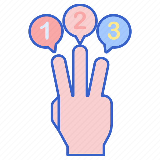 Counting, hand, fingers, number icon - Download on Iconfinder