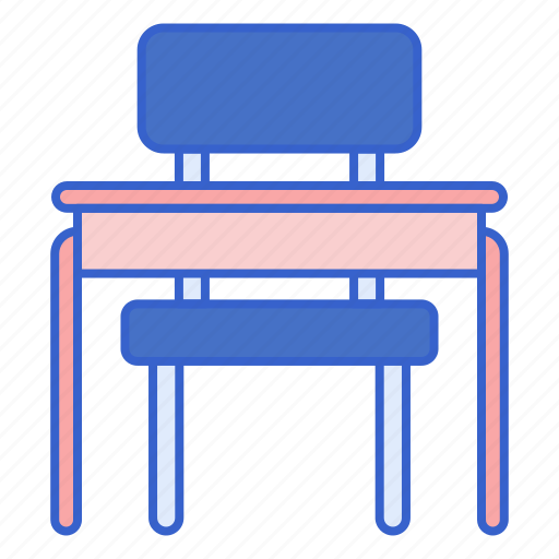 Desk, table, furniture, study, school icon - Download on Iconfinder
