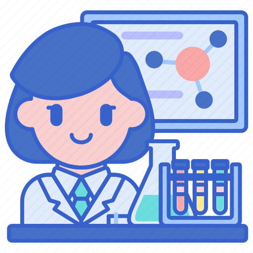 Female, teacher, laboratory, science, chemistry icon - Download on Iconfinder
