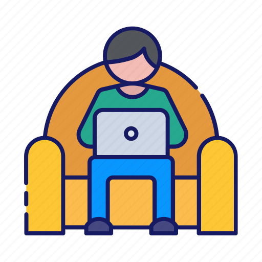 Freelance, home, job, pandemic, work, working, working remotly icon - Download on Iconfinder
