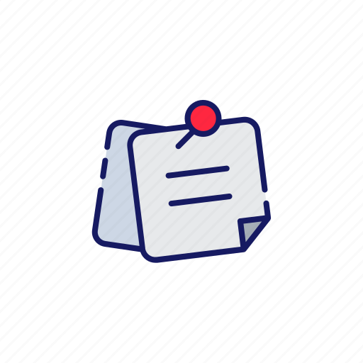 Document, file, marker, note, page, paper, pin icon - Download on Iconfinder