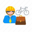 bicycle, bike, bike to work, business, office, to, work