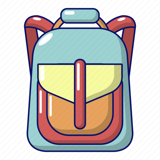 Adventure, backpack, bag, cartoon, element, haversack, object icon - Download on Iconfinder