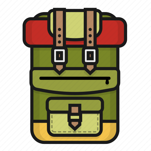 Bag, bagpack, hiking, mountain, sleeping bag icon - Download on Iconfinder