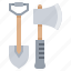 axe, construction, digging, tool 