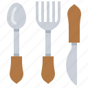 eating, equipment, fork, knife, spoon