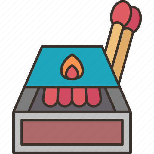 Matchbox, matchstick, fire, ignite, flammable icon - Download on Iconfinder