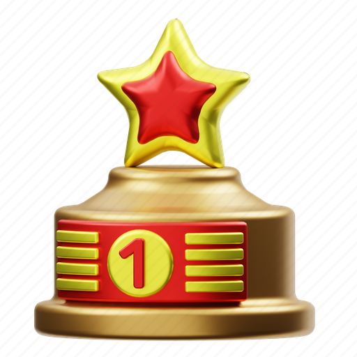 Trophy, winner, achievement 3D illustration - Download on Iconfinder