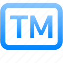 badge, tm, trade, mark, product, sign, symbol